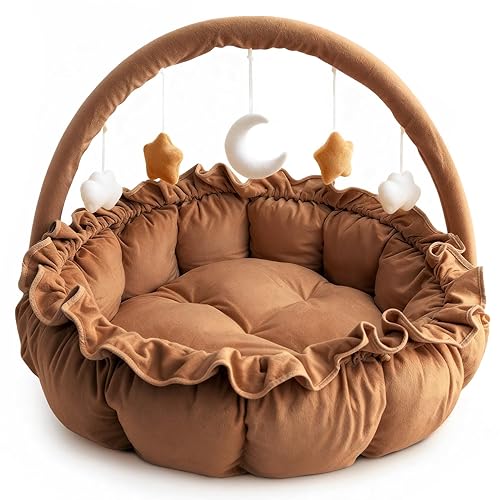 Gimnasio de juego para bebés 3 en 1, alfombrillas de juego para el suelo, tapete de felpa y grueso para el tiempo boca abajo con 5 juguetes