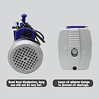 Vista 5 de Bomba de vacío de 110V 7CFM Bomba de vacío de paletas rotativas Bomba de vacío de doble etapa con filtración de cinco capas y ventana de aceite