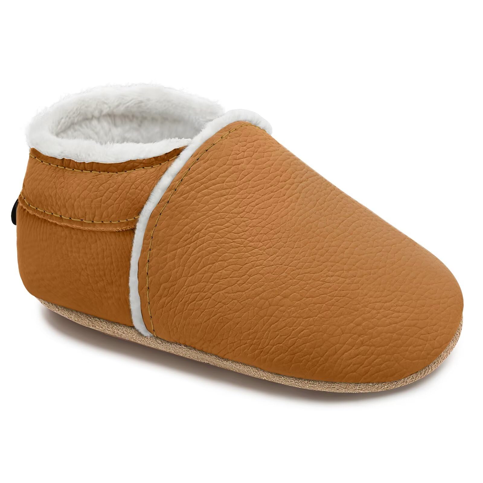 HMIYA Krabbelschuhe Babyschuhe Leder Lauflernschuhe | Lederschuhe Babys, Wildledersohle, rutschfest, weich. Für Jungen, Mädchen. Krabbelschuhe, Lauflernschuhe, outdoor