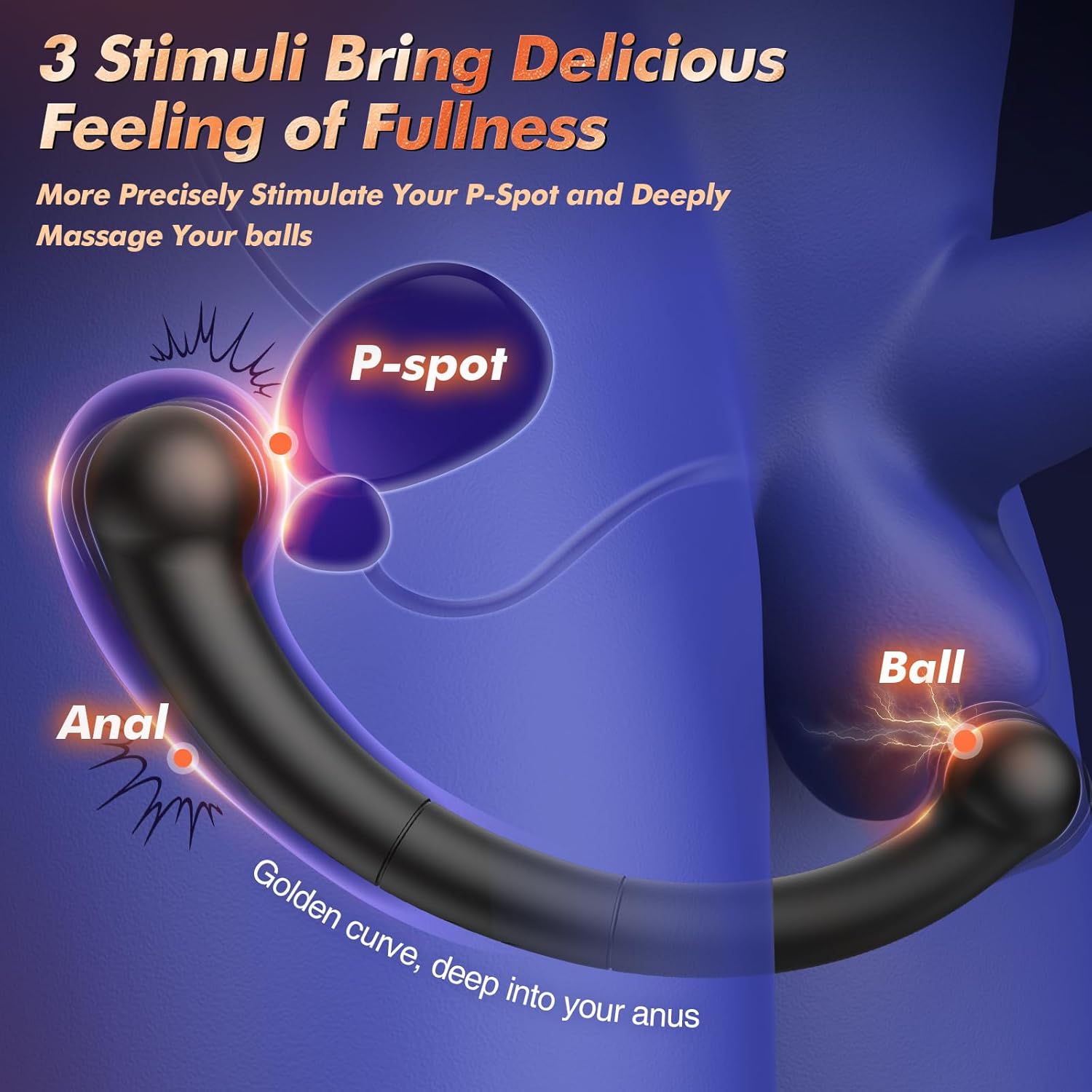BEISAR Vibrating Prostate Massager Stick, Butt Plug Adult Anal Toys Male Sex Toys for Men Beginner Experienced User Women Sex Toy with 10 Vibrating Anal Vibrator Plug G Sopt Dildo Wand for Couples