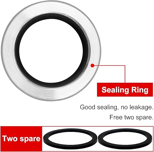 Miniatura 4 de SAFBY 2 accesorios de manguera de aluminio tipo F y cámara de ranura, enchufe x NPT macho con 2 piezas de accesorios de junta Camlock (1.5 pulgadas)