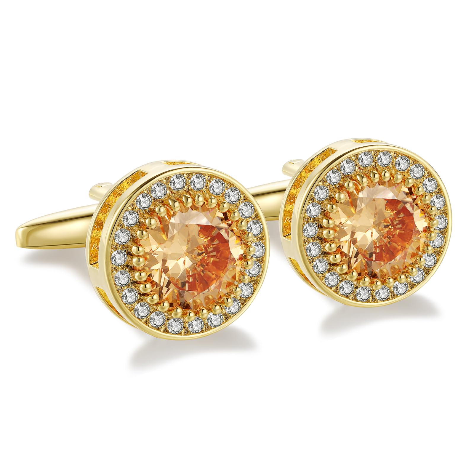 Manschettenknöpfe Zirkonia Herren Kristall Manschettenknopf Cufflinks CZ für Hochzeit Bräutigam Trauzeuge