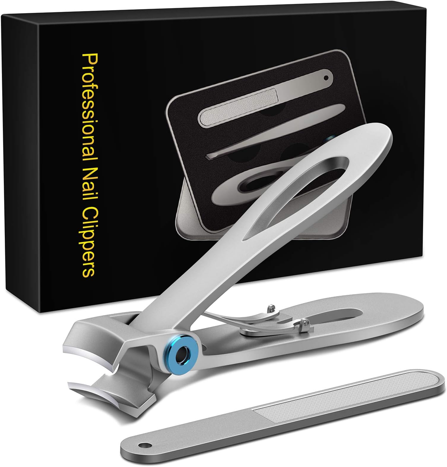 [LATEST 2021] Nail Clippers, Nail Cutter, Toenail Clippers for Thick, Fingernail Clippers, Stainless Steel Professional Nail Clippers for Men & Women with Gift BOX, Sharp, Durable
