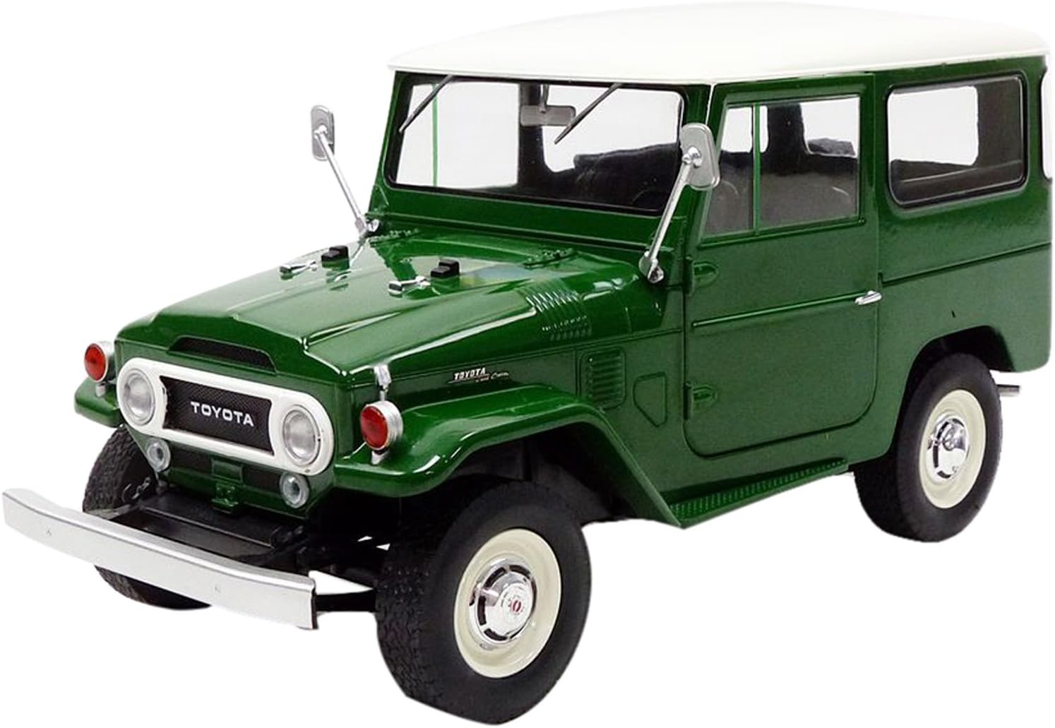 Triple 9 T9-1800150 Land Cruiser FJ40 1967 Toyota Miniature Vehicle, Green/White, Echelle 1/18