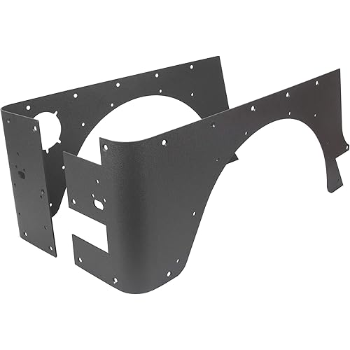 HECASA Rear Corner Rocker Guards Compatible with 1997-2006 Jeep Wrangler TJ, Armor Quarter Panels, Trim Covers Textured Heavy-Duty 5/32" Steel
