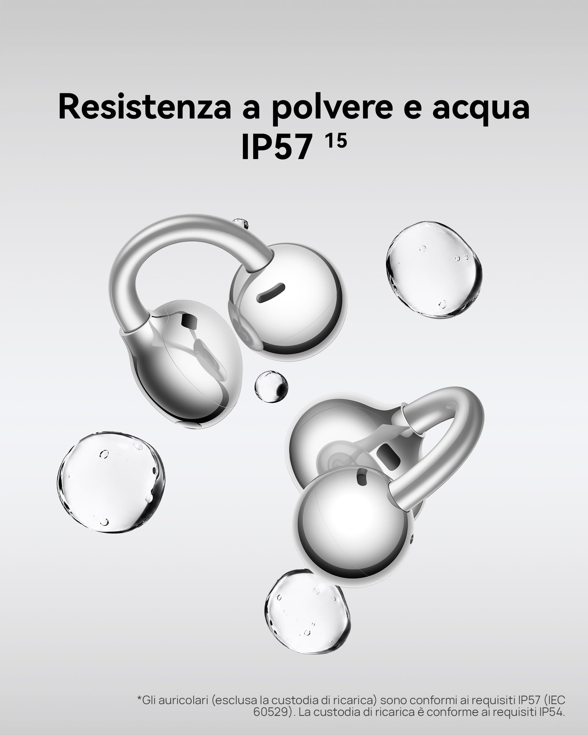 HUAWEI FreeClip 2 S Blu, Auricolari Wireless, Design Leggero | Comfort di Indossamento Tutto il Giorno, Custodia di Ricarica Luminosa, Controllo Intelligente, Ascolto adattivo open-ear