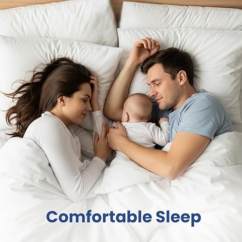 Miniatura 2 de Linteum Textile Supply Funda de almohada blanca tamaño Queen con cremallera, 20 x 30 pulgadas, fundas de almohada de polialgodón de 200 hilos para