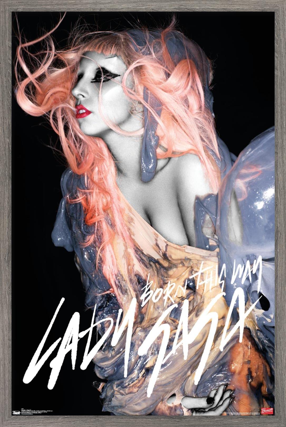 Trends International Lady Gaga - Orange Hair Wall Poster, 22.375