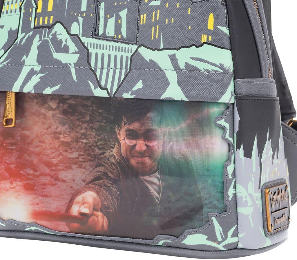 Loungefly Harry Potter Glow in the Dark Battle of Hogwarts Lenticular Womens Backpack