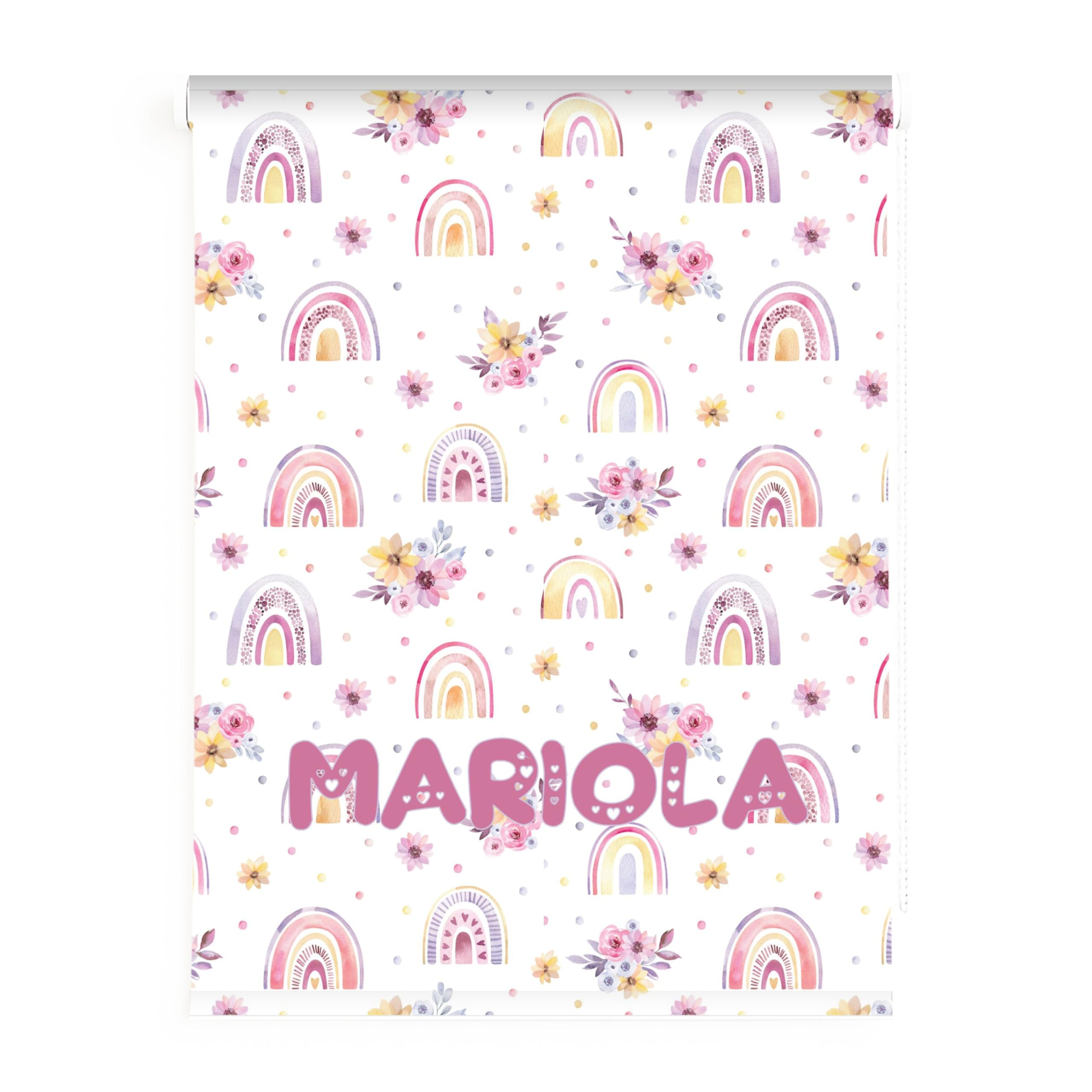 Estores Infantiles Personalizados niña. Estor enrollable infantiles niña. Estores infantiles Arcoíris. Estor enrollable translucido. Cortinas y Estores Infantiles. (140x170)