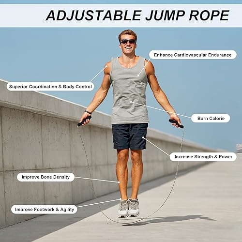 Miniatura 7 de Speed Agility Training Equipment Set, Agility Ladder 20ft, 12 Football Cones, Resistance ParachuteSoccer Kick Trainer, Jump Rope, 5 Resistance