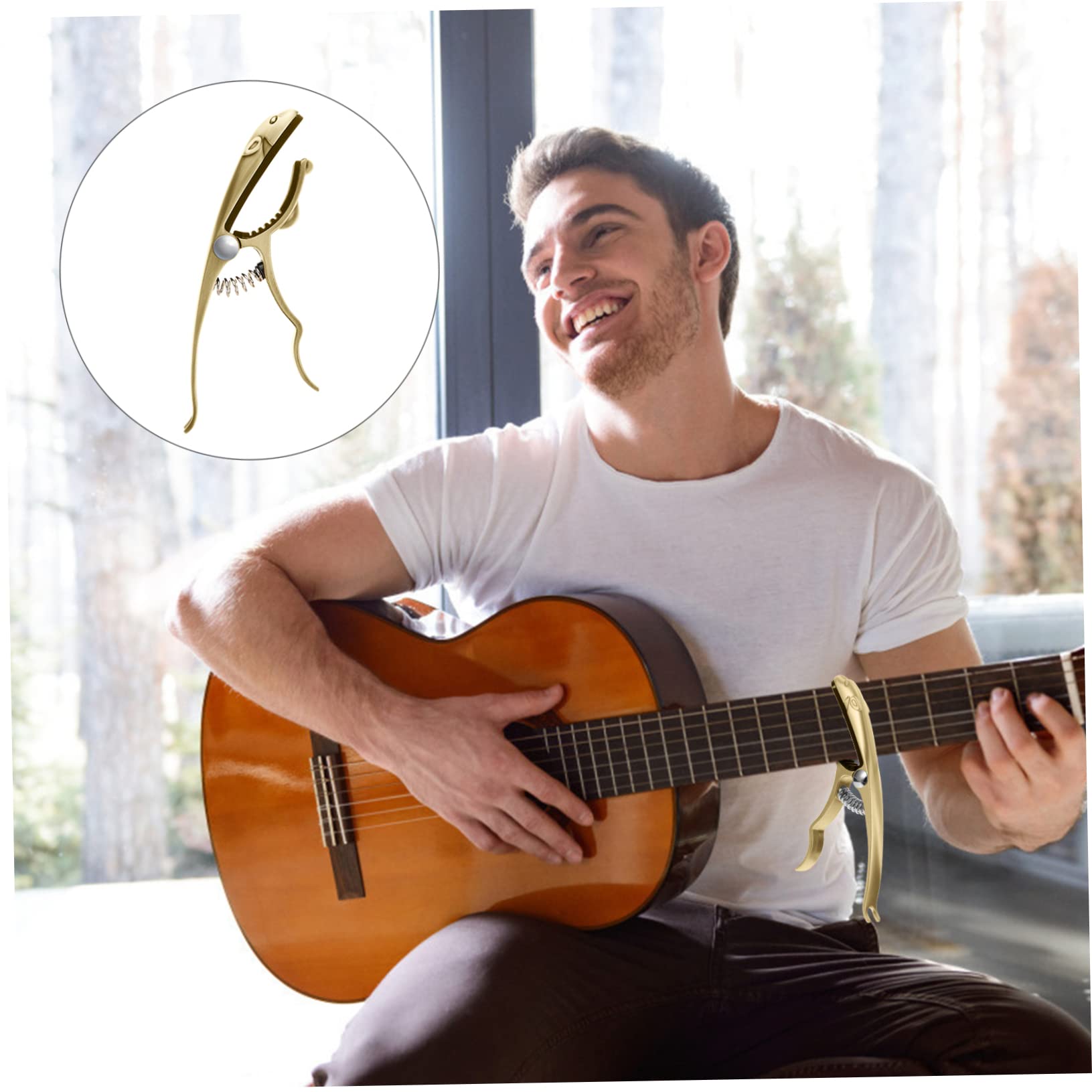 TOYANDONA 3piezas Capo De Guitarra De Accesorio Musical Para Guitarras Acústicas y Eléctricas Protección Para Evitar Rayones