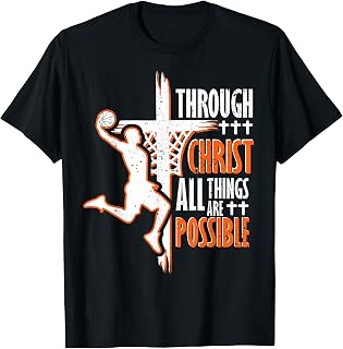 Christian basketball jesus christ basketball religious funny T-Shirt