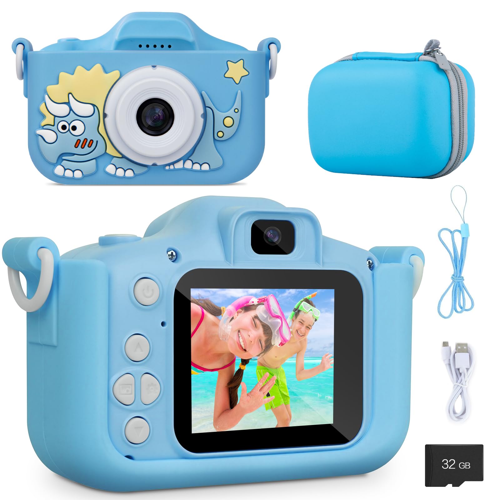 Adicop Digitale Kindercamera, Fotocamera, Fototoestel met 64