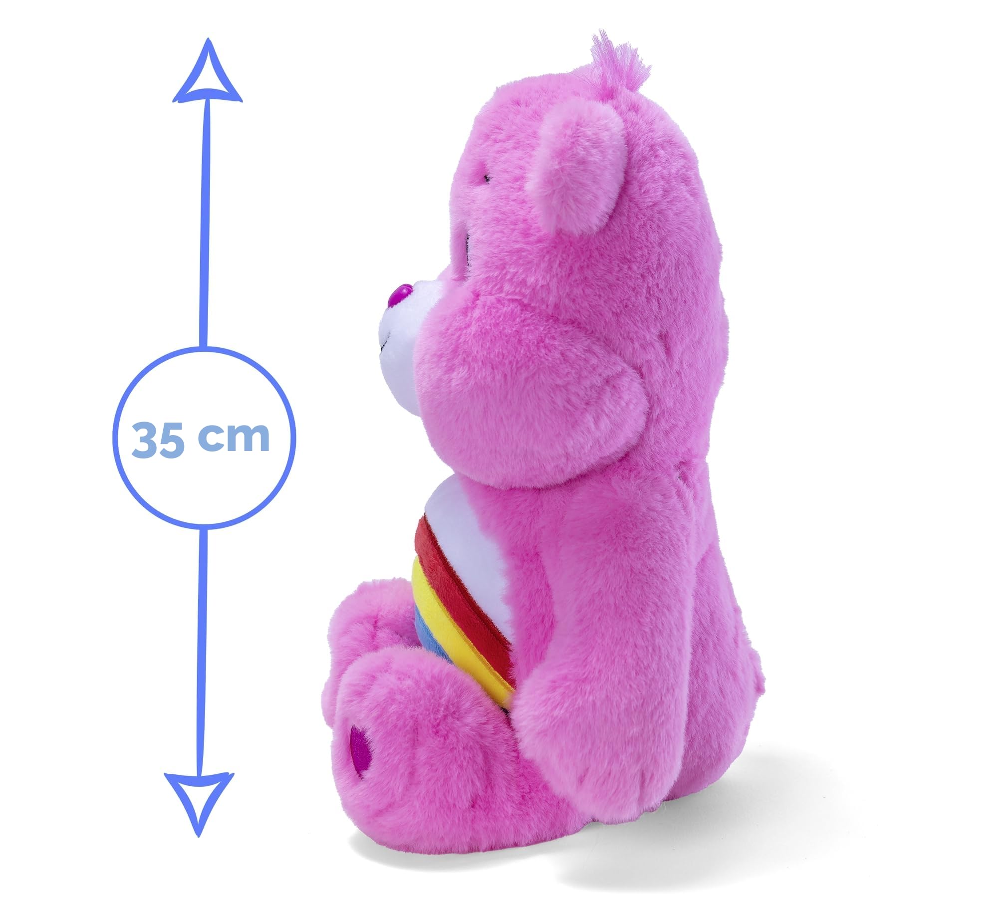 Simba Peluche Osos Amorosos Mimosa 35 cm en Caja - Oso Rosa con Arcoíris en la Barriga Que Fomenta la Esperanza y el Optimismo - Desde 0 Meses (6305878000)