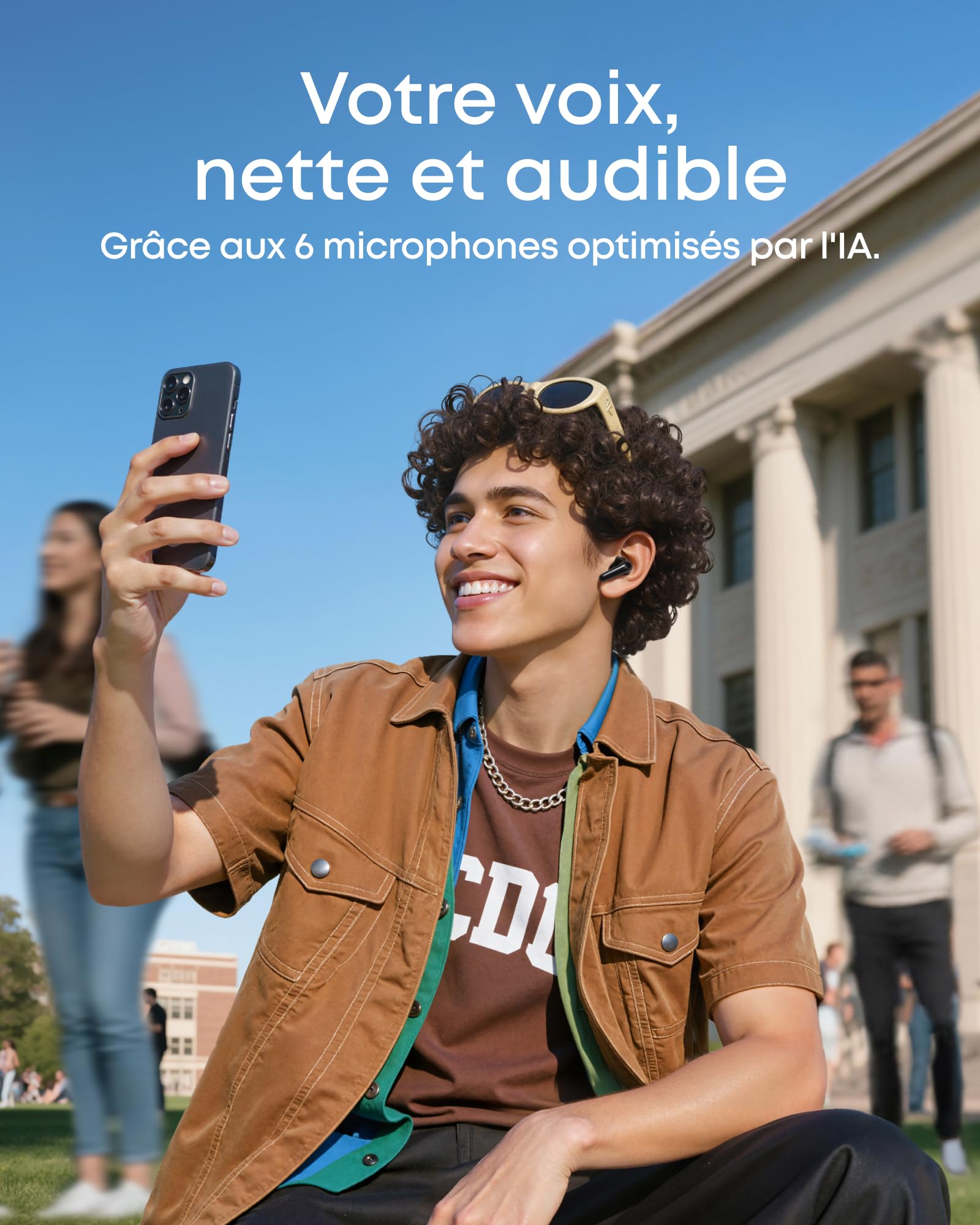 Soundcore P31i par Anker, Annulation du Bruit adaptative en Temps réel, Son Haute résolution, écouteurs Bluetooth sans Fil, Traduction, 50 h d'autonomie