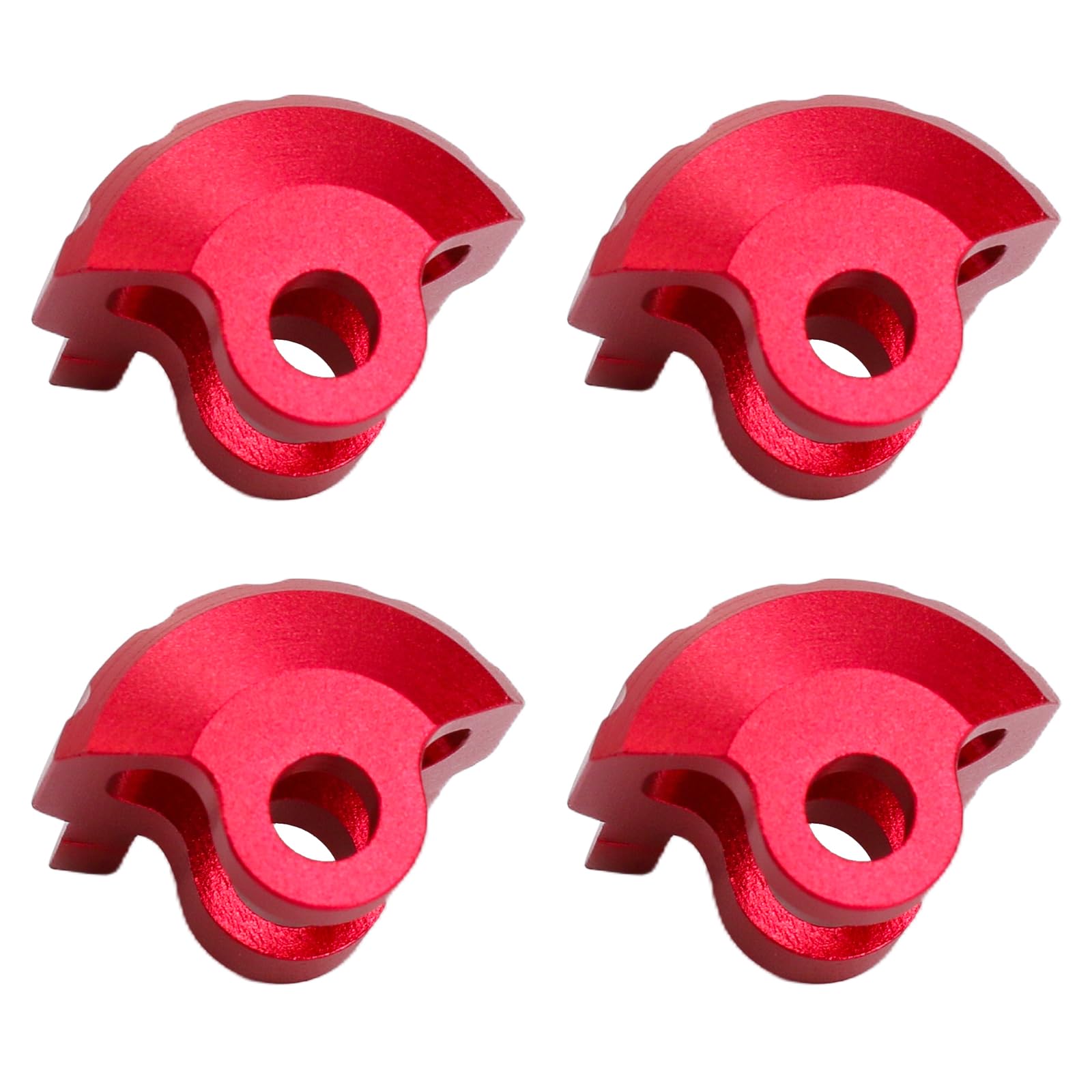 Aluminum Alloy Shock Cap Protector Upgrades Part for Arrma 1/7 Felony Infraction Limitless Mojave Fireteam 6S 1/8 Kraton Outcast Notorious Talion Typhon 6s, Replace ARAC8965 (Red)