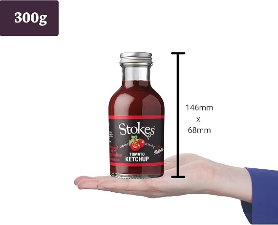 Stokes Real Tomato Ketchup - 6 x 300g | Features condiment with a distinct flavour profile for cooking, dipping or table serving.
