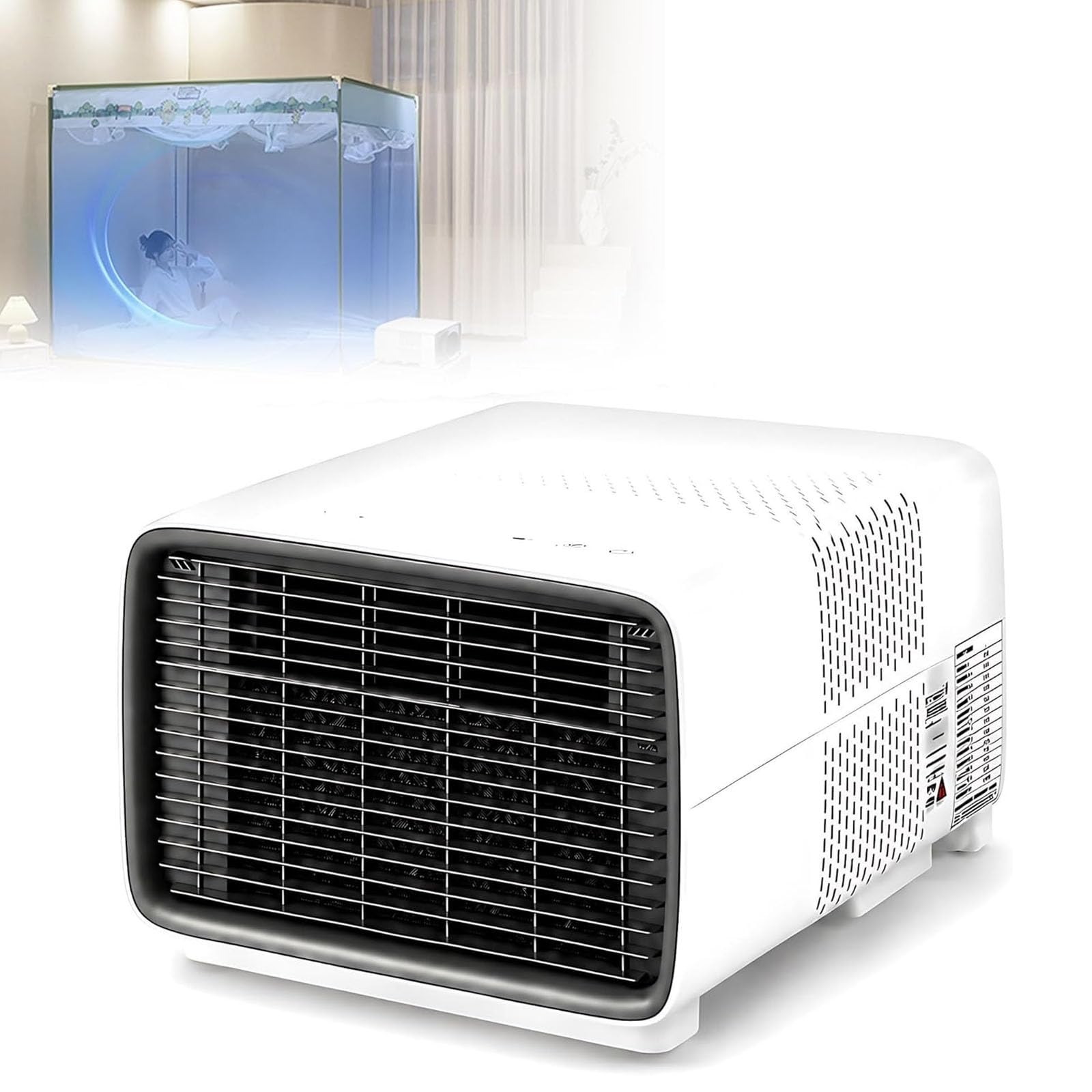 IMOYBBR Portable Air Conditioner, Portable Evaporative Air Cooler, 2700 Btu Cooling And Heating Unit With Smart Control Low Noise Operation For Camping Tent Pet House Indoor Use