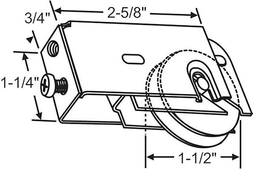 Miniatura 2 de Croft - Rodillo prémium para puertas correderas de vidrio, repuesto de rodillo para reparación de puertas de vidrio de patio, rodamiento de rueda de