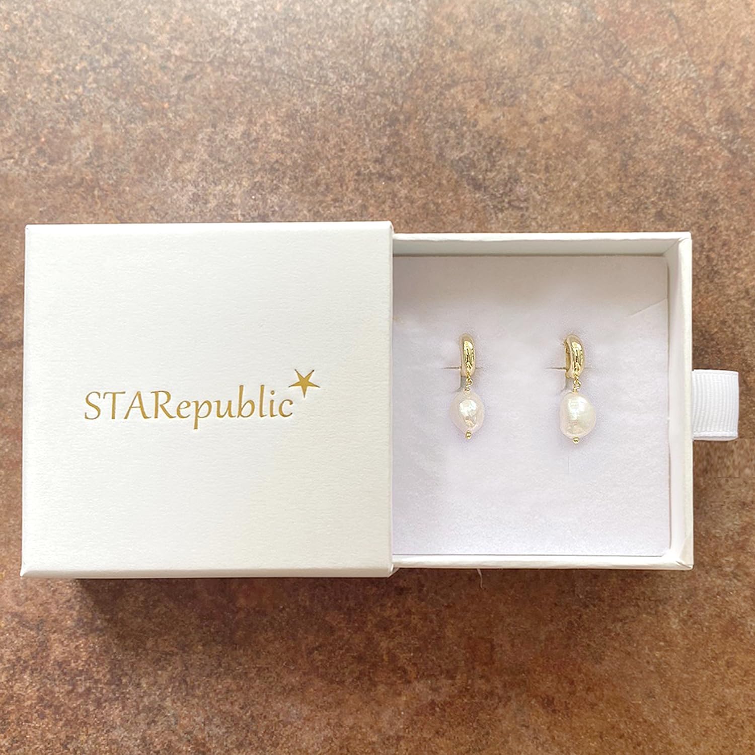 925 Sterling Silver 14K Gold Plated Delicate Small Hoop Pearl Earrings - Image 2