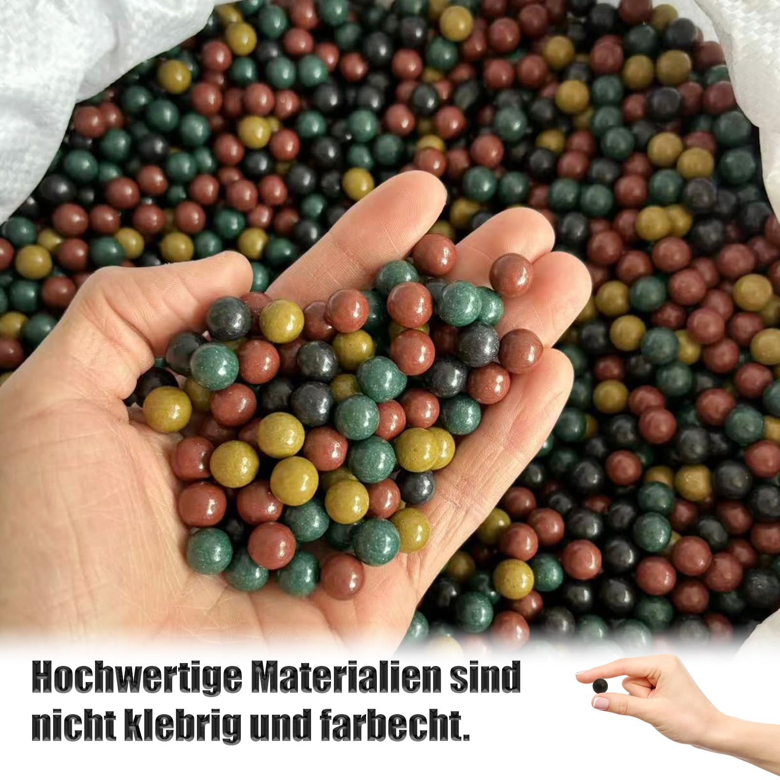 9mm Sfere per Fionda, Palla di Argilla dura, Sfere di Argilla Biodegradabili, Ecologiche Argilla Palline per Allenamento con la Fionda, 500g