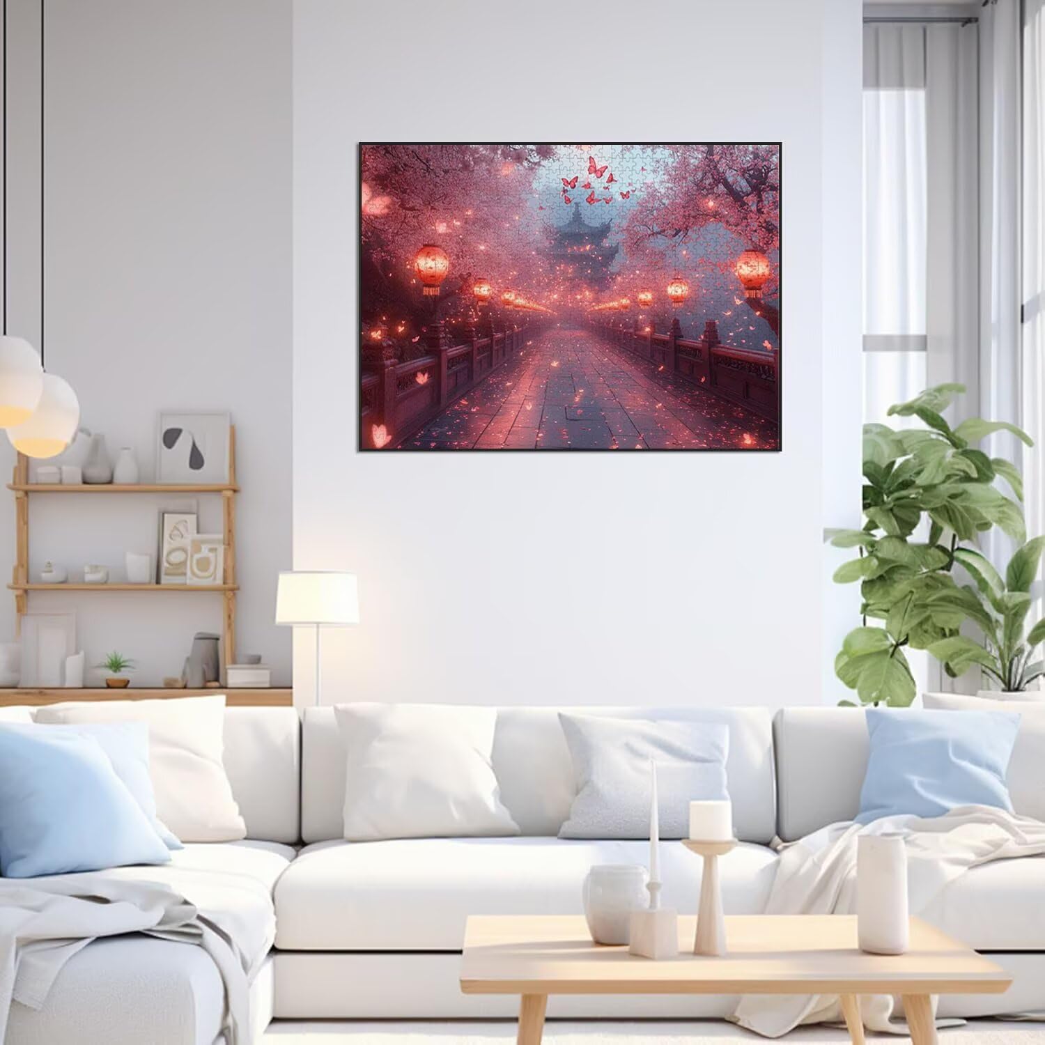1500 sztuk puzzli dla dorosłych marzycielskie wymagające gry logiczne, n | Puzzle dla dorosłych kwiat wiśni, litery z tyłu wskazówki ciasne dopasowanie puzzli, zajęcia rodzinne, wystrój domu