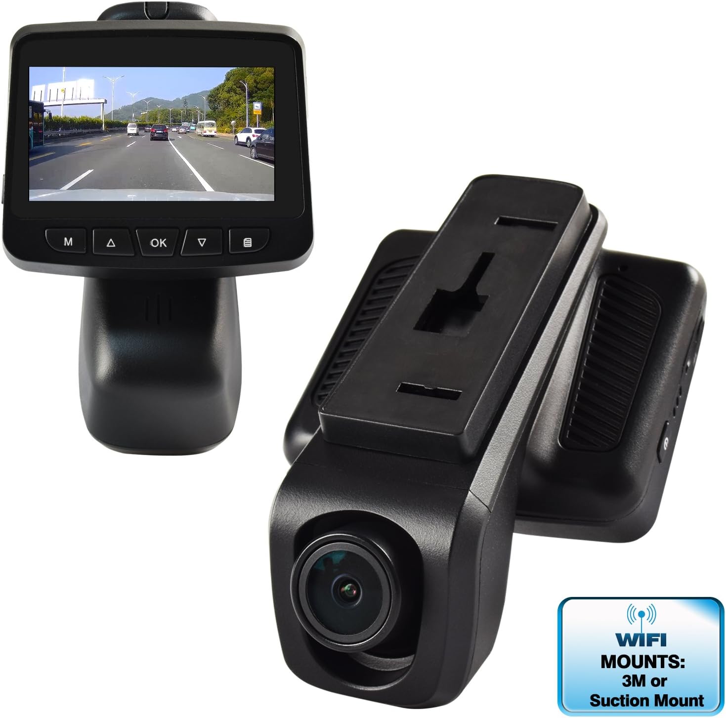 Dash Cam Wifi,Full HD Mini Car Dashboard Camera SONY Sensor 170°1080P Car Camera Recorder with Night Vision-Wzmirai Built in G-Sensor,App Sharing,Motion Detecting,Parking Monitoring and DVR WDR