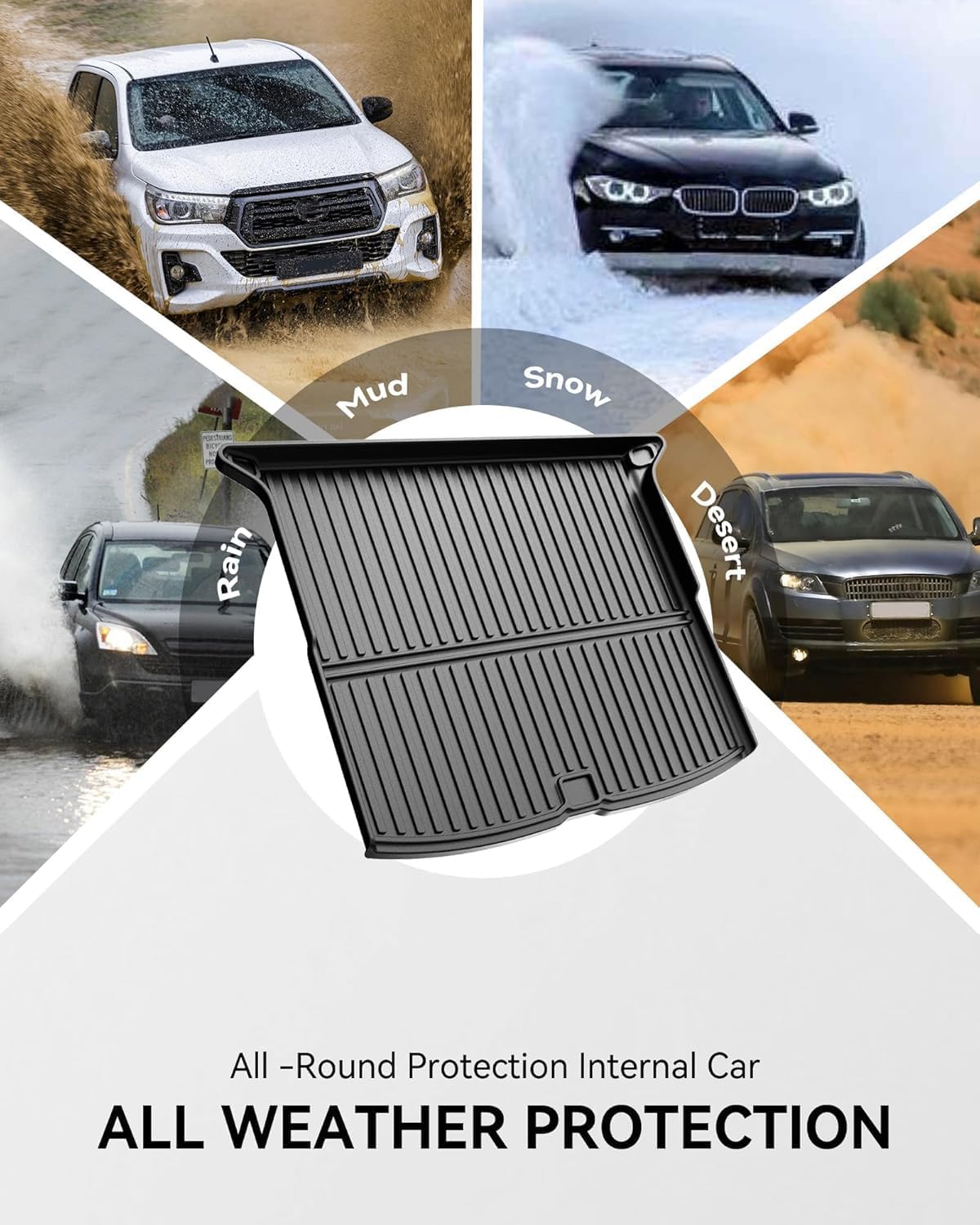 Cargo Liner Fit for Honda Passport 2019-2024 2025 - AOMSAZTO Back Seat Protectors and Trunk Mat TPE All Weather Heavy Duty Cargo Mat with Backrest Mats Passport Accessories