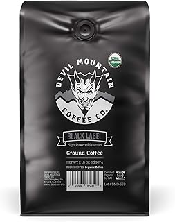 "Black Label" Dark Roast Ground Coffee, Strongest Coffee in the world With Highest Caffeine, Lab Tested, USDA Certified Or...