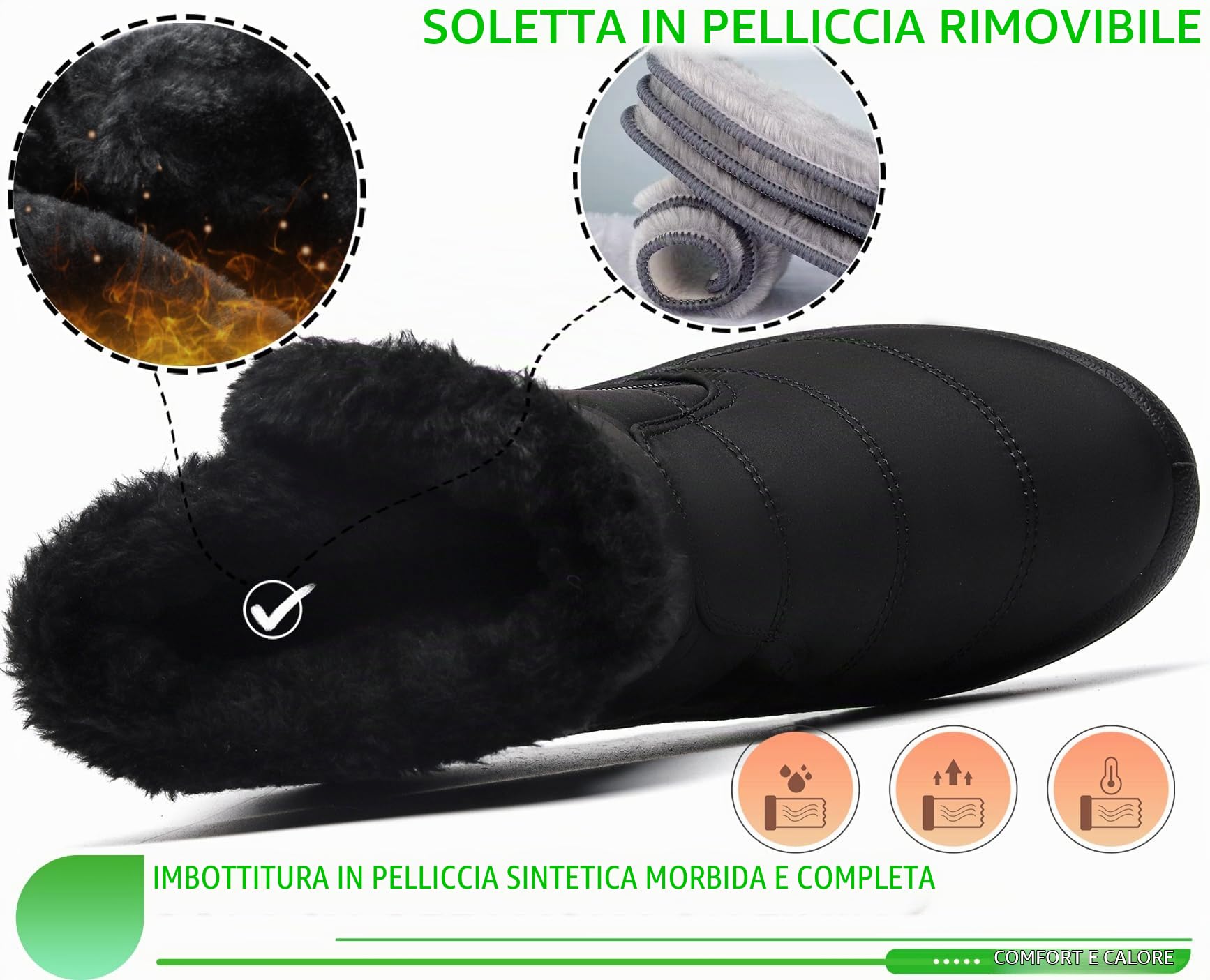 Stivali Donna Stivaletti Invernali Scarpe da Neve con Imbottitura Calda Stivali alla Caviglia Caldo Boots Scarpe 35-42