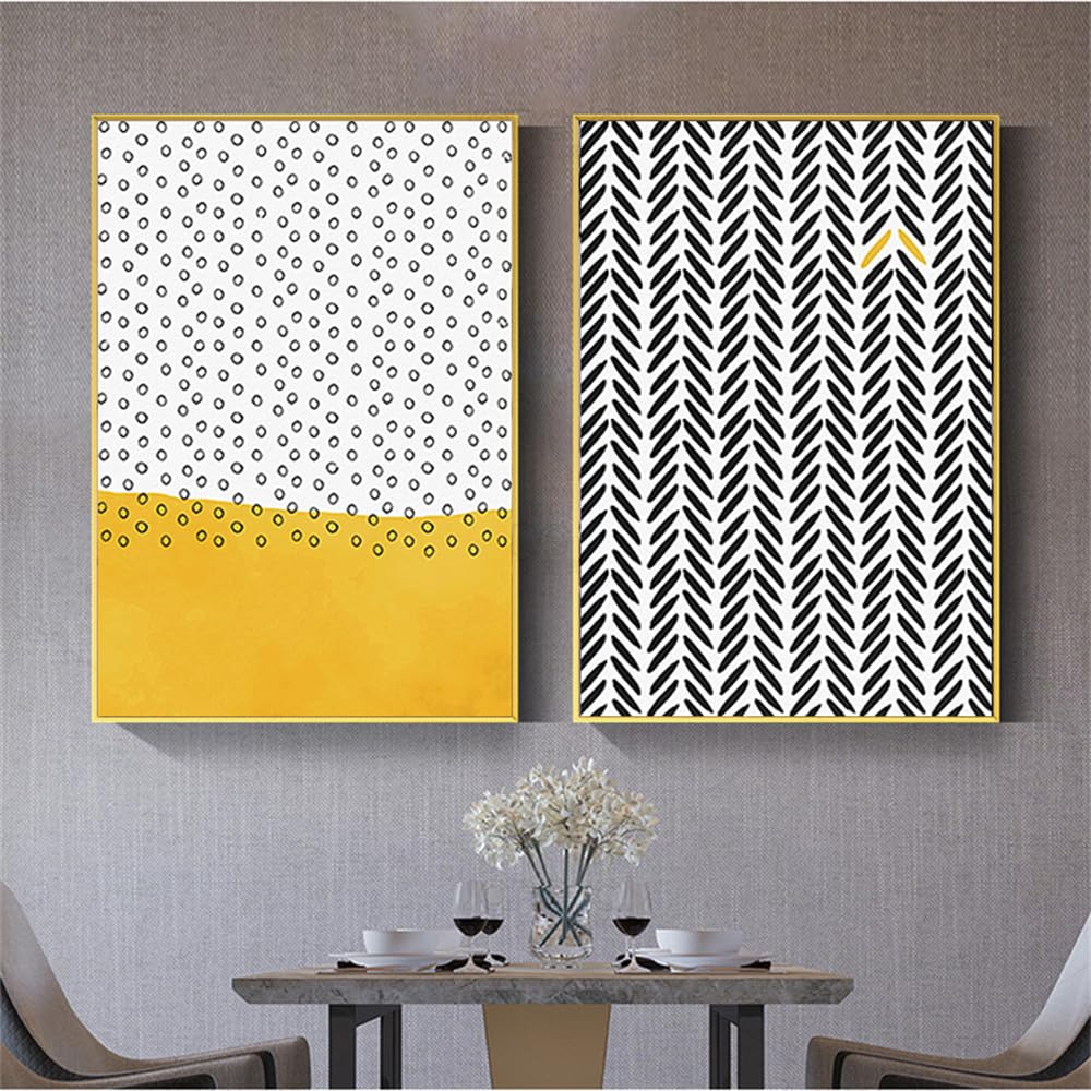 WUHBCZ Pictures,Nordic Modern Minimalist Abstract Canvas Painting Wall Picture Poster and Print for Living Room Bedroom Kitchen Office Home Decor-50 * 60cm*2PCS (No Frame)
