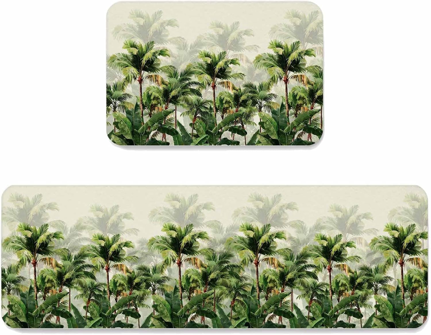 Prime Leader Sunflowers Kitchen Mat Set 2 Pieces Country Watercolor Summer Floral Bee Wood Grain Non Slip Kitchen Rugs Washable Runner Rug Mats for Sink Laundry (23.6" x 35.4"+23.6" x 70.9")
