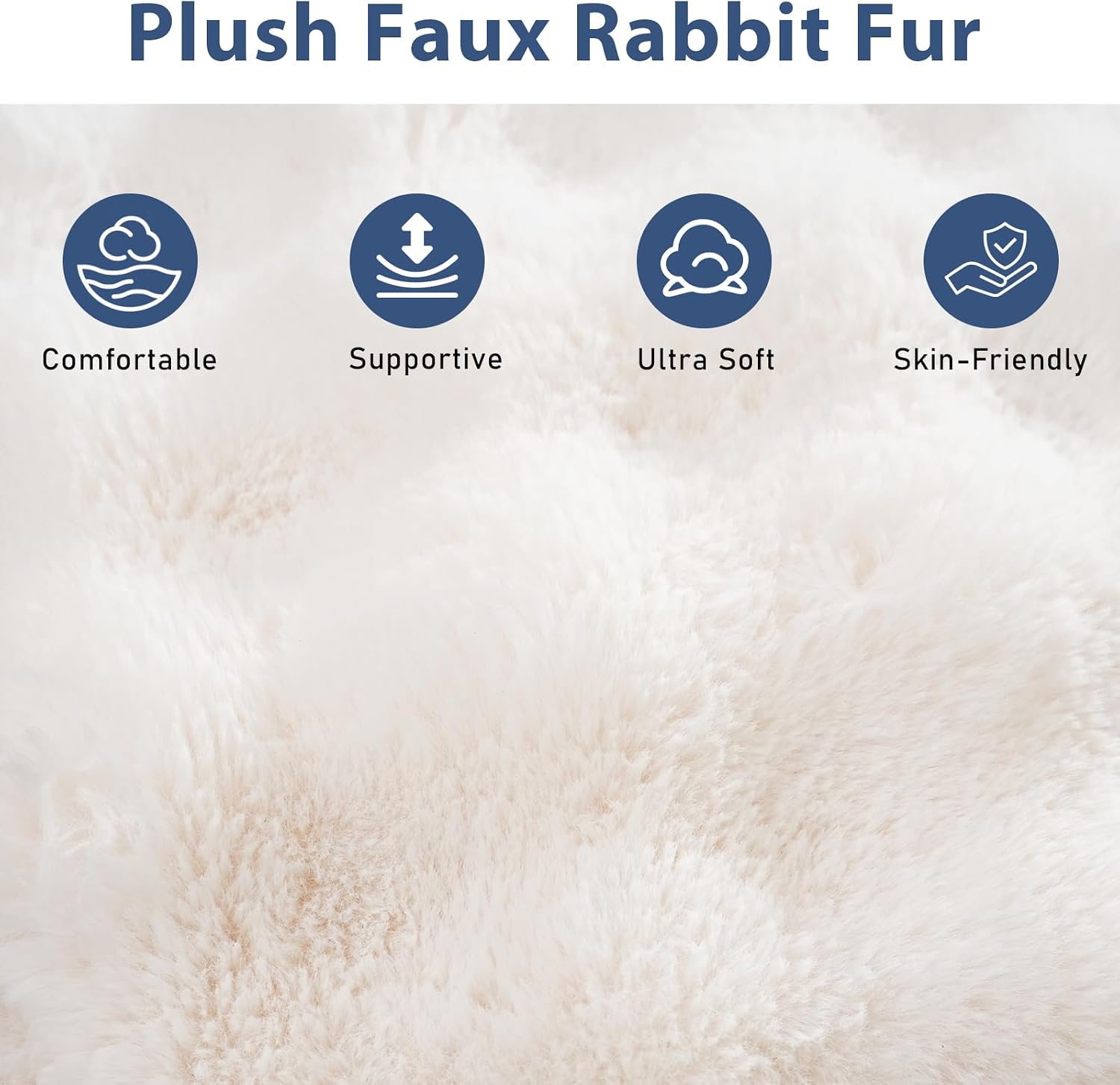 Round Stuffed Pouf Ottoman with Foam Chunk Filling, Furry and Fluffy Pouf Foot Stool Storage Ottoman, 20 X 15 Floor Poufs Foot Rest for Living Room Bedroom Home Decor, Beige