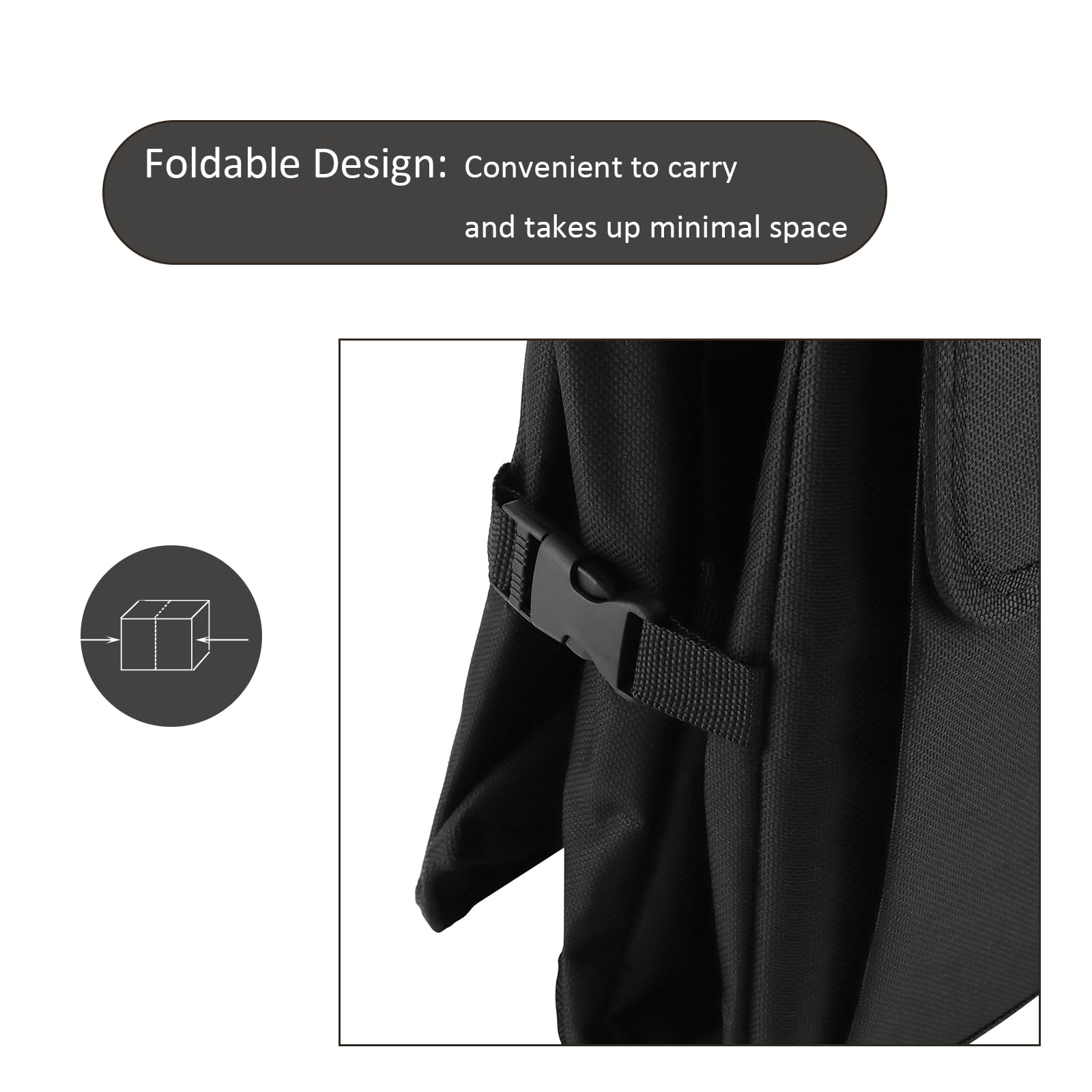 FUNSUEI 3 organizer per la spesa per bagagliaio, organizer pieghevole per bagagliaio, borsa della spesa nera, organizer per bagagliaio auto, grandi scatole portaoggetti per tutti i veicoli, 56 x 39 x
