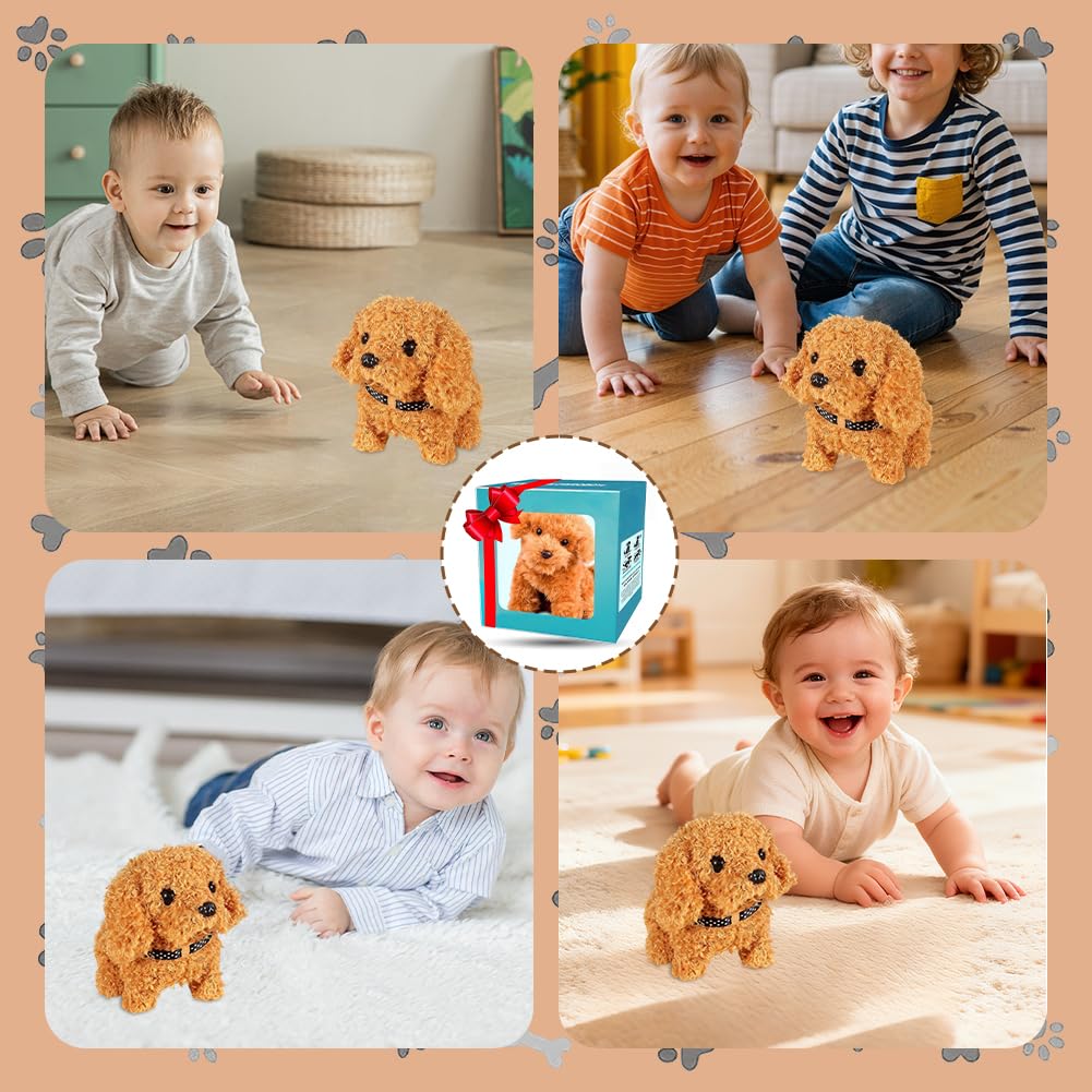 Cane Elettronico Interattivo Che Cammina E Abbaia – Peluche Morbido Per Bambini 2-4 Anni, Gioco Di Ruolo Con Responsabilità
