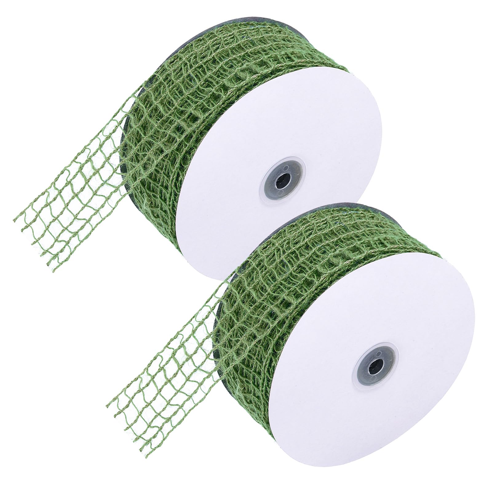 PATIKIL Mesh Burlap Wired Ribbon