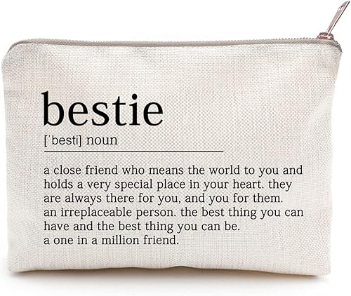 Miniatura 7 de Soul Sister Definition Birthday Gift For Her Soul Sister Gift Bestie Gift Linen Style Make up Bag Birthday Gift for Mum Friends Sister Aunt