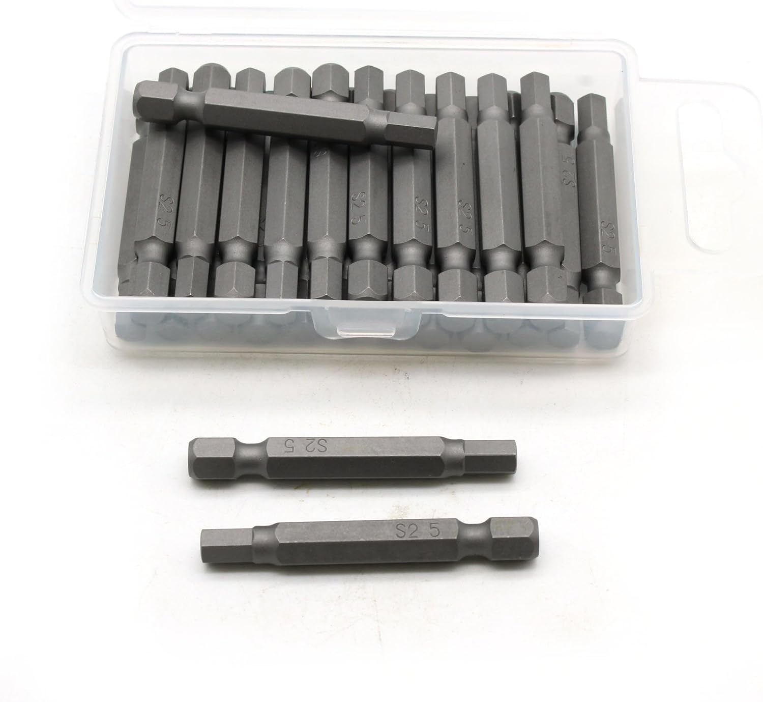 TMAX 25 pc H5 H-5mm (13/64 Inch) Hex Head Screwdriver Impact Ready 2 Inch Length Insert Bits Hex Shank with Quick Release Slot