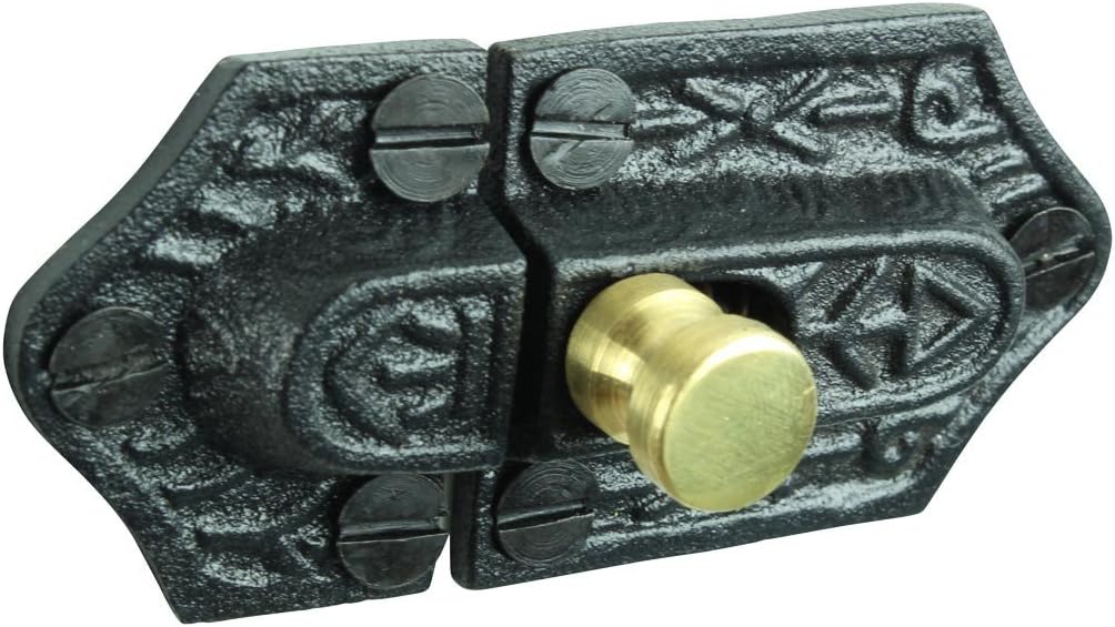 Ornate Cabinet Latch Cast Iron Slide Door Latch Brass Knob Renovators Supply