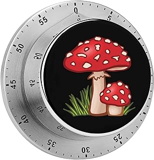 Magic Mushrooms Kitchen Timer Magnetic Backing Timer Clock for Kitchen Cooking Work