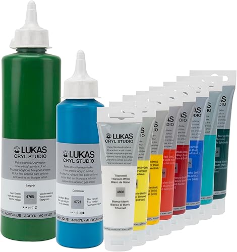 Miniatura 2 de Lukas CRYL Studio Artist - Pintura acrílica, color rosa melocotón, tubo de 4.2 fl oz, pinturas acrílicas de alto pigmento para pintura en lienzo,