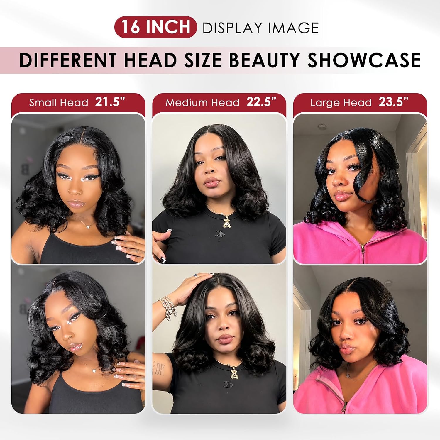 Beluck 250 Density Layered Curtain Bangs Face-Framing Bob Wig Human Hair 15A 6x6 Glueless Pre Plucked Pre Cut Body Wave HD Lace Front Wigs for Black Women 16 Inch