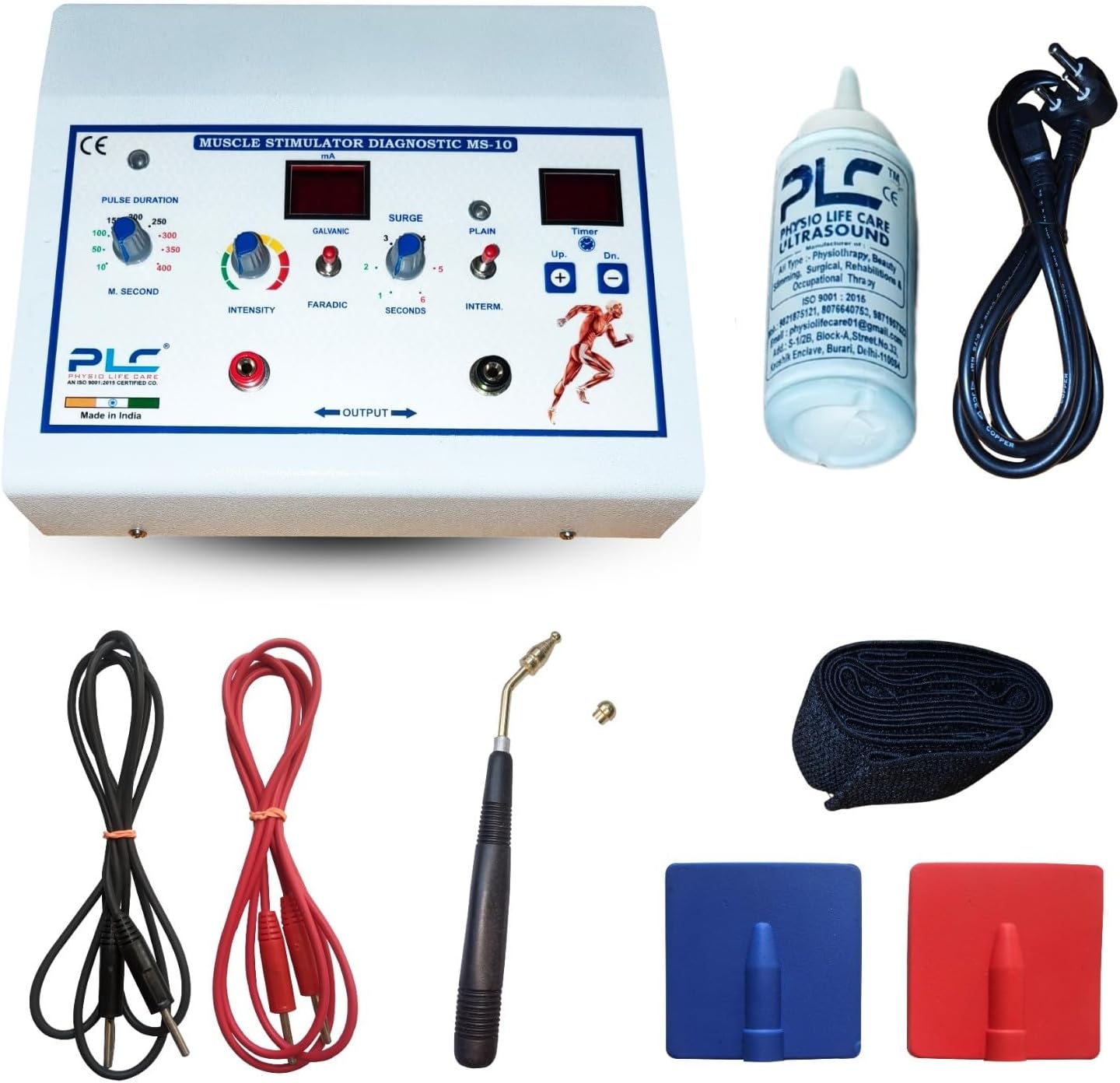 Muscle Stimulator Diagnostic MS-10, Metal Body Physiotherapy Machine With 1 Year Warranty, Electrotherapy Device For Pain Relief, Muscle Stimulation For Physiotherapy