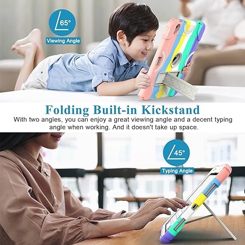 Miniatura 4 de Grifobes Funda protectora resistente para iPad de 11 pulgadas (A16) 202510 generación de 10.9 pulgadas 2022, iPad 1110 con soporte para lápices,