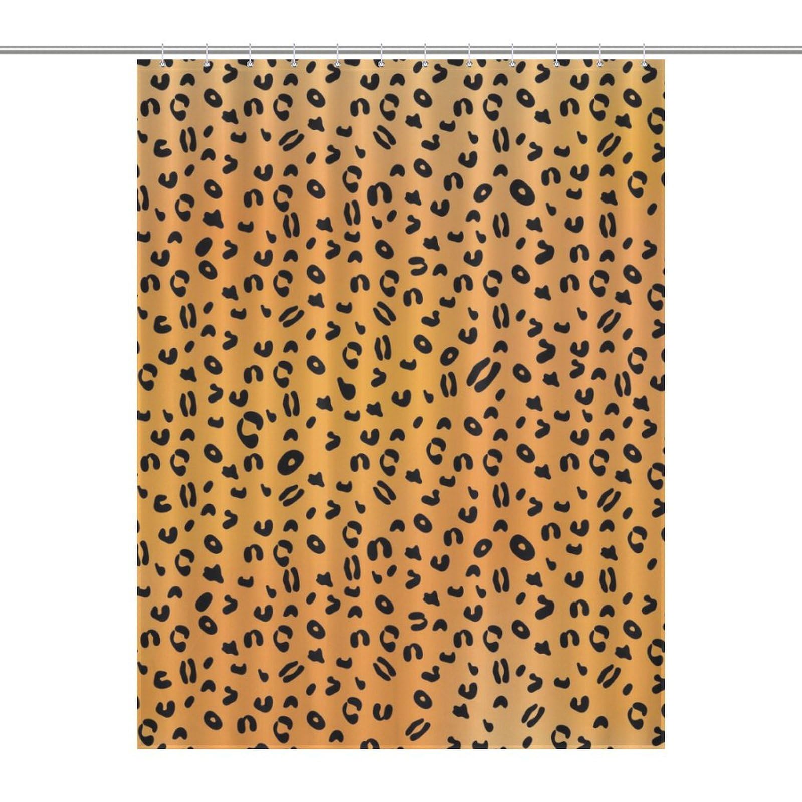 Rideau de douche imperméable en polyester avec 12 crochets 140x183 cm