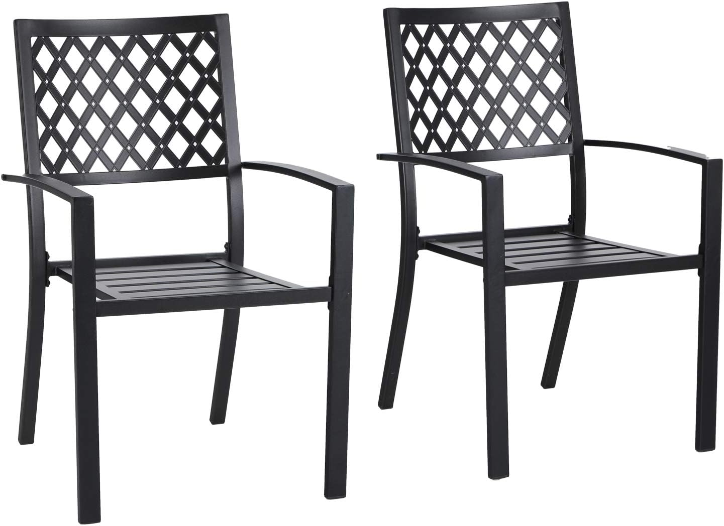 Buy Metal Patio Outdoor Dining Chairs Set Of 2 Stackable Bistro Deck Chairs For Garden Backyard Lawn Support 300lb Buy Metal Patio Outdoor Dining Chairs Set Of 2 Stackable Bistro Deck Chairs For Garden Backyard Lawn Support 300lb