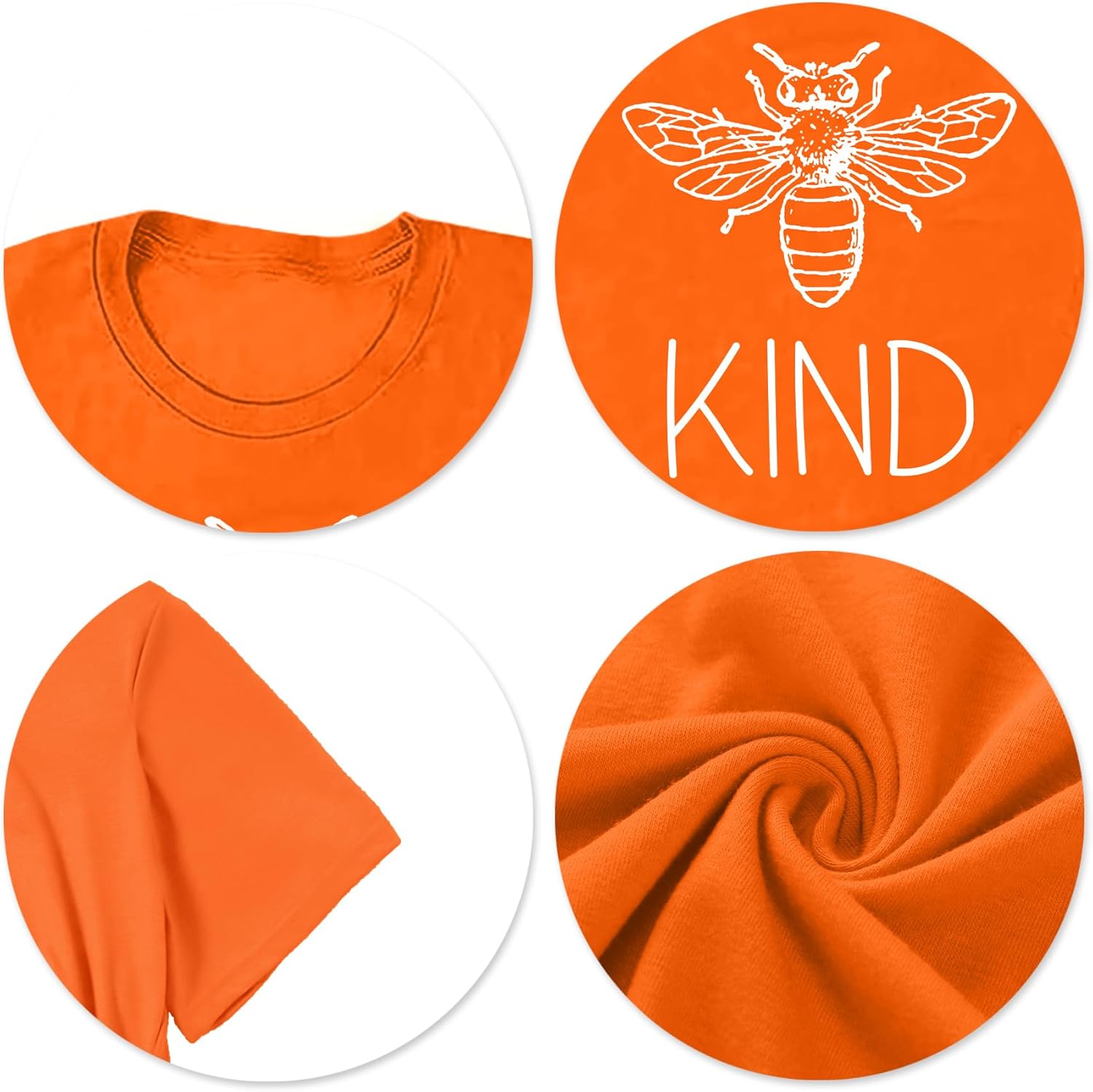 Bee Kind Women's T-Shirt: Cute Bee Graphic Shirt - Funny Inspirational Casual Tee - Image 3