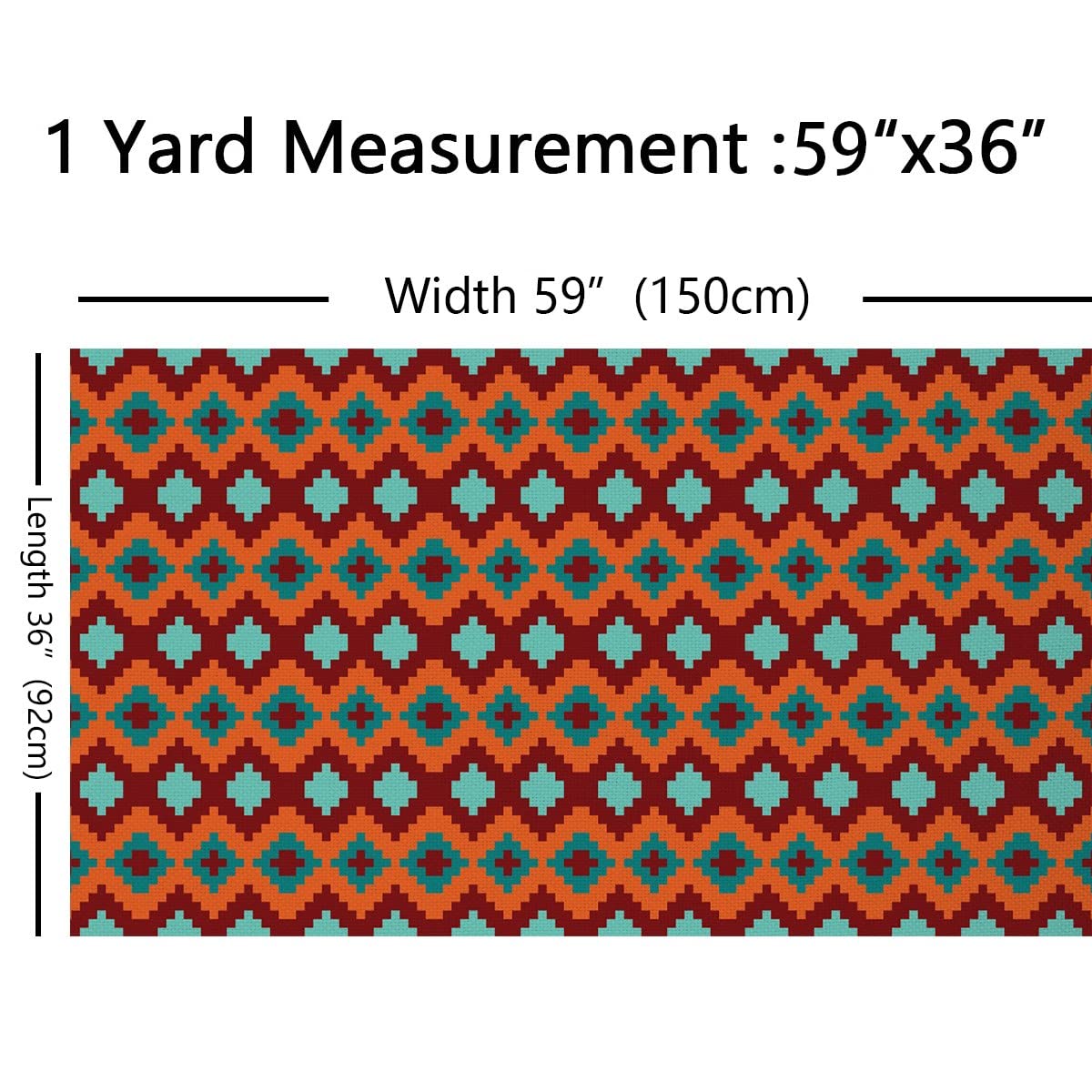 Tela nórdica para tapicería para sillas, tela geométrica africana para tapicería y proyectos de bricolaje en el hogar, 10 yardas, (largo 920 x ancho 150 cm), marrón rojo