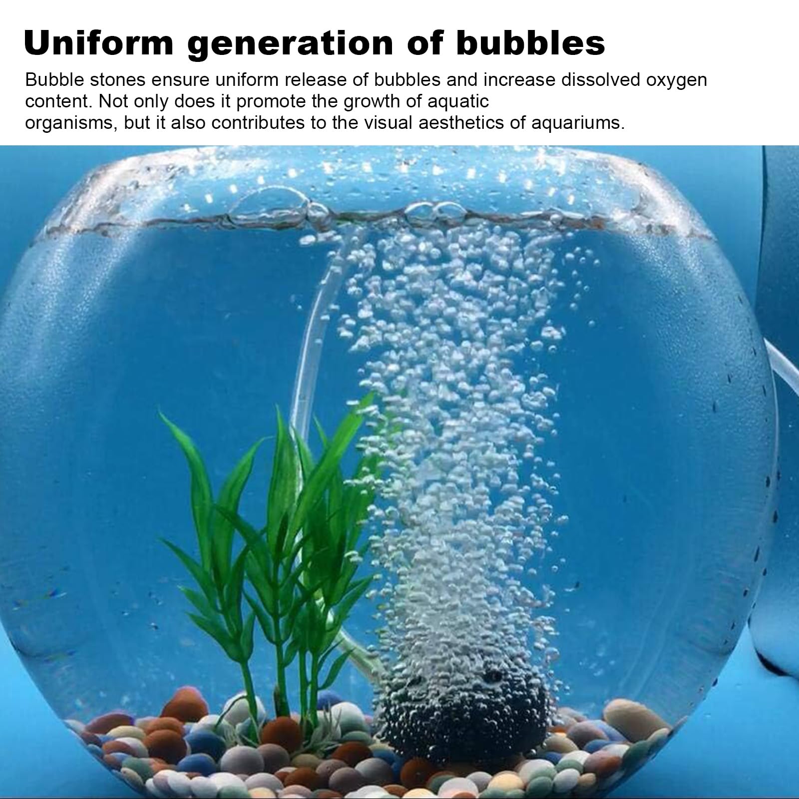 8 Pièces Diffuseur Air Aquarium, Diamètre 4 cm Pierre à Bulles pour étangs, Gravier Bulleur Aquarium, Gris Diffuseur D'oxygène, pour Aquariums, Bassins et Bassins